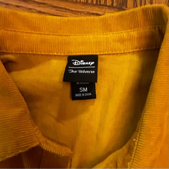 Disney Mustard Button Down Corduroy Shirt Winnie The Pooh Embroidered Size S - Picture 8 of 12
